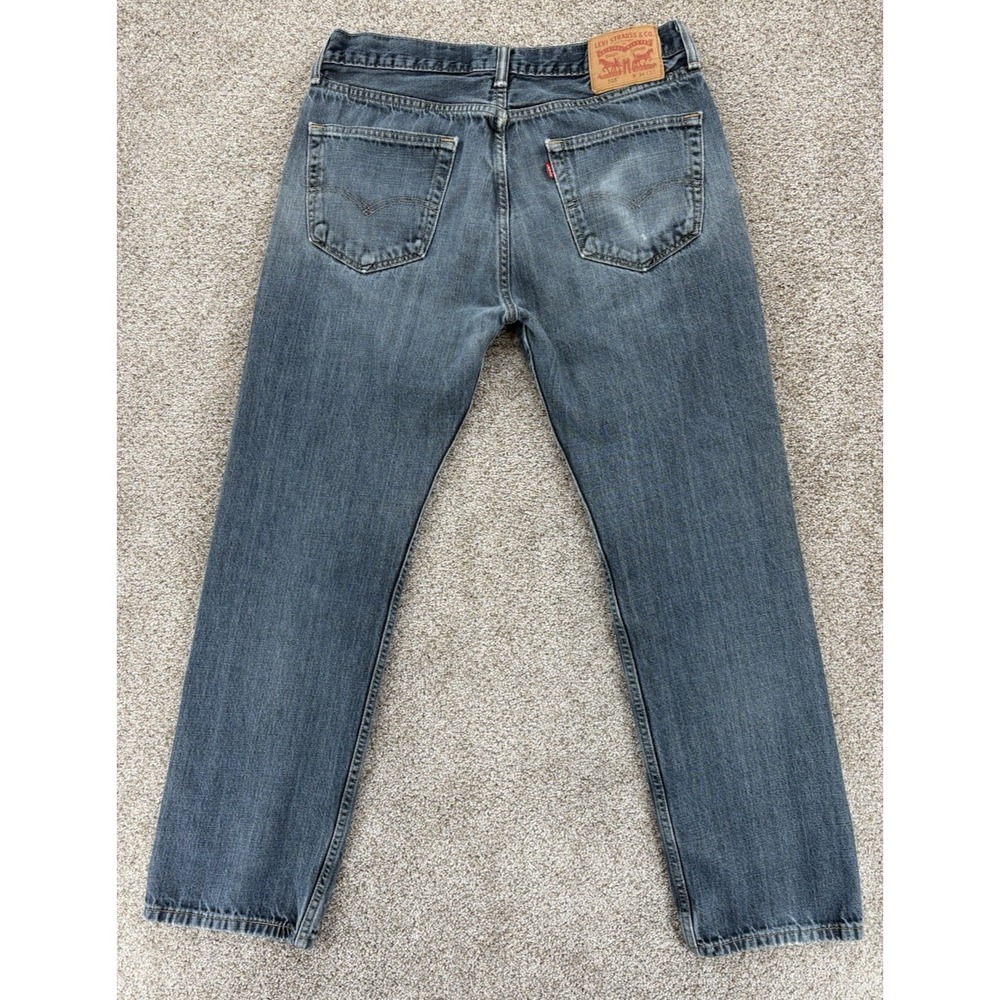 Levis 505 Jeans Mens 34x30* Blue Regular Straight Cotton Broken-in Wash Egypt - Picture 2 of 11